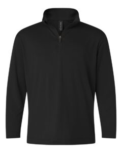 AllPro 41870Y Youth Pro-Lock Performance Quarter-Zip Pullover – Black