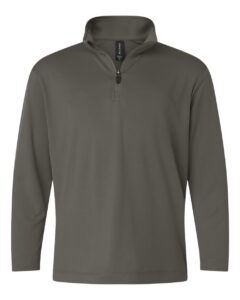AllPro 41870Y Youth Pro-Lock Performance Quarter-Zip Pullover – Charcoal
