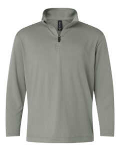 AllPro 41870Y Youth Pro-Lock Performance Quarter-Zip Pullover – Greystone