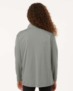 AllPro 41870Y Youth Pro-Lock Performance Quarter-Zip Pullover – Greystone (on model back)