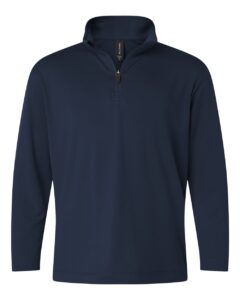AllPro 41870Y Youth Pro-Lock Performance Quarter-Zip Pullover – Navy