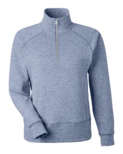 J. America 8743 Women’s Electric Fleece Quarter-Zip Sweatshirt – Electric Midnight
