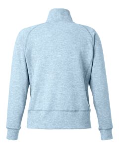J. America 8743 Women’s Electric Fleece Quarter-Zip Sweatshirt – Electric Sky (back)