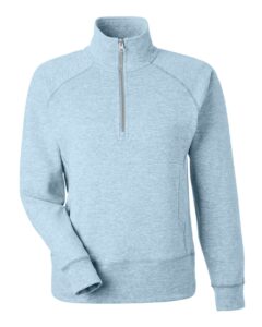 J. America 8743 Women’s Electric Fleece Quarter-Zip Sweatshirt – Electric Sky