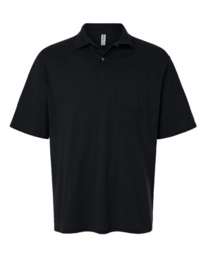 JERZEES 436MP Men’s Dri-Power® Polo with Pocket – Black