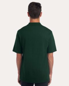 JERZEES 436MP Men’s Dri-Power® Polo with Pocket – Forest Green (on model back)