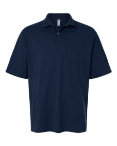JERZEES 436MP Men’s Dri-Power® Polo with Pocket – J. Navy