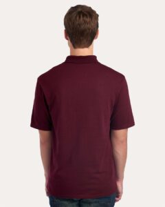 JERZEES 436MP Men’s Dri-Power® Polo with Pocket – Maroon (on model back)