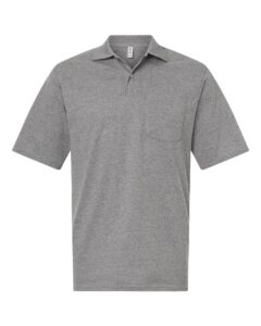 JERZEES 436MP Men’s Dri-Power® Polo with Pocket – Oxford