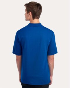 JERZEES 436MP Men’s Dri-Power® Polo with Pocket – Royal (on model back)