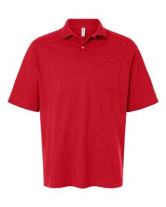 JERZEES 436MP Men’s Dri-Power® Polo with Pocket – True Red