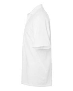 JERZEES 436MP Men’s Dri-Power® Polo with Pocket – White (side)