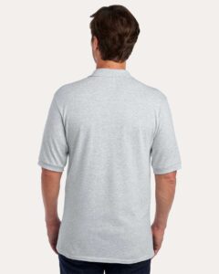 JERZEES 437R Men’s Dri-Power® Polo – Ash (on model back)