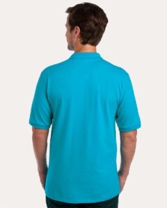 JERZEES 437R Men’s Dri-Power® Polo – California Blue (on model back)