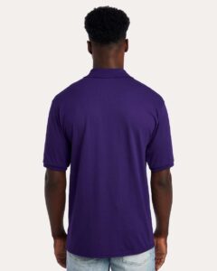 JERZEES 437R Men’s Dri-Power® Polo – Deep Purple (on model back)