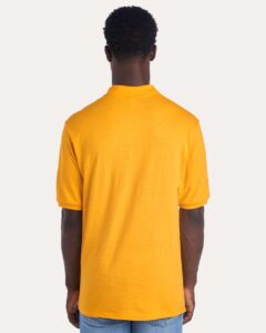 JERZEES 437R Men’s Dri-Power® Polo – Gold (on model back)