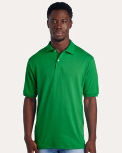 JERZEES 437R Men’s Dri-Power® Polo – Kelly (on model)