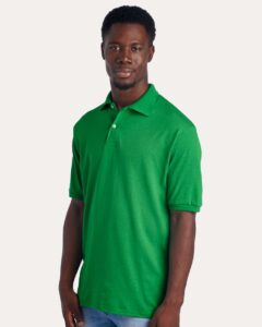 JERZEES 437R Men’s Dri-Power® Polo – Kelly (on model side)