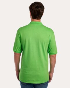 JERZEES 437R Men’s Dri-Power® Polo – Kiwi (on model back)