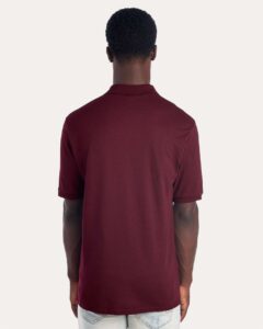 JERZEES 437R Men’s Dri-Power® Polo – Maroon (on model back)