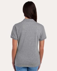 JERZEES 437F Women’s Dri-Power® Polo – Oxford (on model back)