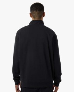 Independent Trading Co. SS4600QZ Unisex Midweight Quarter-Zip Pullover – Black (on model back)