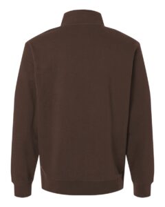Independent Trading Co. SS4600QZ Unisex Midweight Quarter-Zip Pullover – Brown (back)