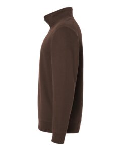 Independent Trading Co. SS4600QZ Unisex Midweight Quarter-Zip Pullover – Brown (side)