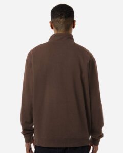 Independent Trading Co. SS4600QZ Unisex Midweight Quarter-Zip Pullover – Brown (on model back)