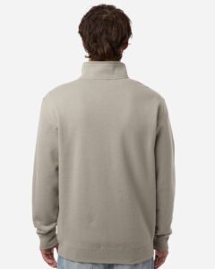Independent Trading Co. SS4600QZ Unisex Midweight Quarter-Zip Pullover – Cement (on model back)