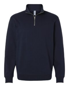 Independent Trading Co. SS4600QZ Unisex Midweight Quarter-Zip Pullover – Classic Navy