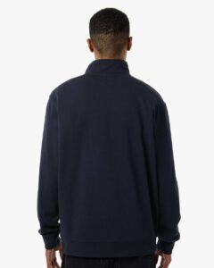 Independent Trading Co. SS4600QZ Unisex Midweight Quarter-Zip Pullover – Classic Navy (on model back)
