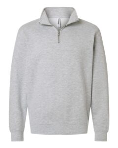 Independent Trading Co. SS4600QZ Unisex Midweight Quarter-Zip Pullover – Grey Heather