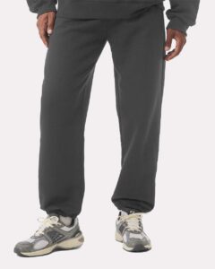 BELLA + CANVAS 4737 Unisex 10 oz. Heavyweight Sweatpants – Asphalt (on model)