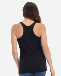 Next Level 6733 Women’s Triblend Racerback Tank – Black (on model back)