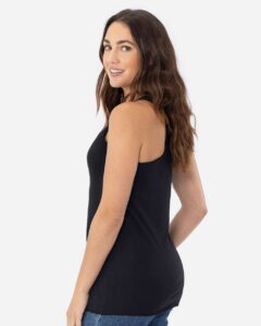 Next Level 6733 Women’s Triblend Racerback Tank – Black (on model side)