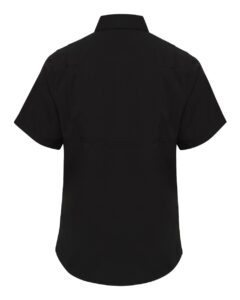 Paragon 704 Women’s Hatteras Performance Short Sleeve Fishing Shirt – Black (back)