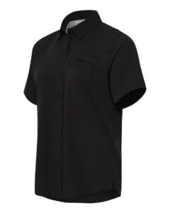 Paragon 704 Women’s Hatteras Performance Short Sleeve Fishing Shirt – Black (side)