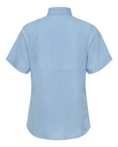 Paragon 704 Women’s Hatteras Performance Short Sleeve Fishing Shirt – Blue Mist (back)