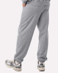 BELLA + CANVAS 4737 Unisex 10 oz. Heavyweight Sweatpants – Athletic Heather (on model back)