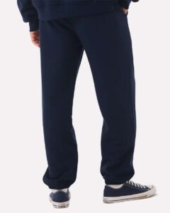 BELLA + CANVAS 4737 Unisex 10 oz. Heavyweight Sweatpants – Navy (on model back)