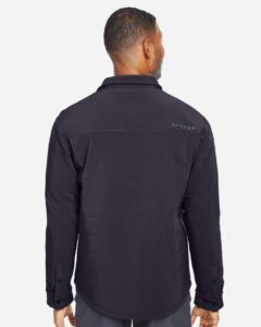 Spyder S17030 Men’s Axis Insulated Shirt Jacket – Black (on model back)