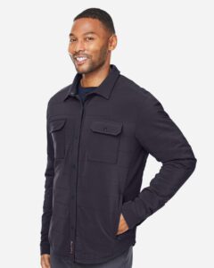 Spyder S17030 Men’s Axis Insulated Shirt Jacket – Black (on model side)