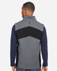Spyder S17274 Men’s Pursuit Vest – Black Heather/ Black (on model back)