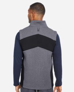 Spyder S17274 Men’s Pursuit Vest – Frontier Heather/ Black (on model back)