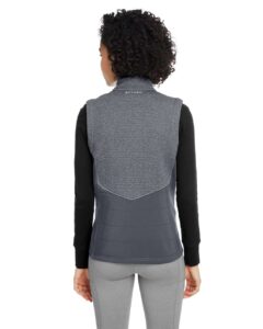 Spyder S17275 Women’s Pursuit Vest – Black Heather/ Polar (on model back)