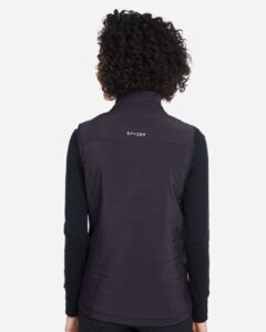 Spyder S17029 Women’s Axis Insulated Vest – Black (on model back)