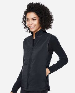 Spyder S17029 Women’s Axis Insulated Vest – Black (on model side)