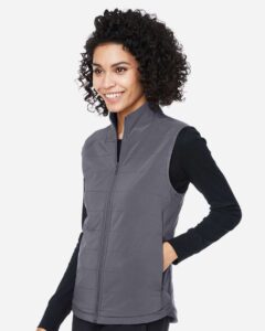 Spyder S17029 Women’s Axis Insulated Vest – Polar (on model side)