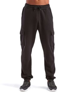 TriDri TD604 Unisex Riley Cargo Joggers – Black (on model)